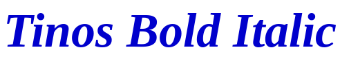Tinos Bold Italic الخط